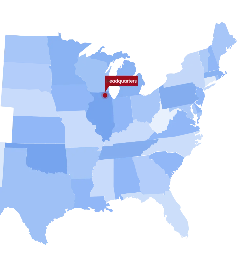 USA Headquarters Map